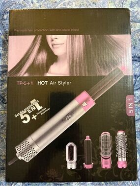 Hot Air Styler 5-in-1 Hair Tool - Pink/Silver